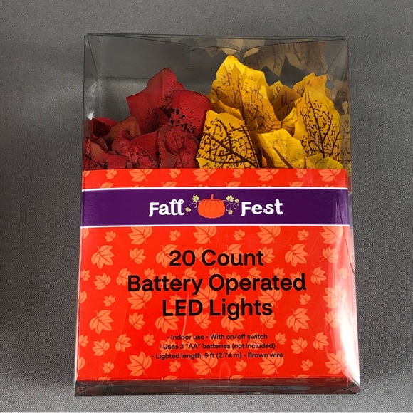 Fall Fest 20 Count Battery Operated LED Lights 2pck - Picture 2 of 4